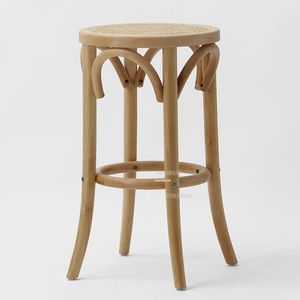 Столы с твердым древесиной батончики для кухонной мебели Nordic Leisure Backrest Designer High Bar Stool Hotel Staf Bar Bar Gm Gm