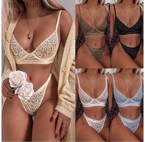 Kadın Mayo 5 Renk Moda Kadın Dantel Push Up Bra+Dantel Külot Lingerie Setleri Seksi Lady High Cay Bikini Seti Dantel İki Parçalı Mayo Yeni C240412