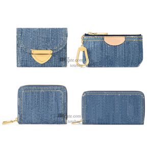 carteira vintage jeans de jeans de luxo bolsa de luxo passaporte bolsa bolsa azul cowboy designer de flores wallet women coin bolsa