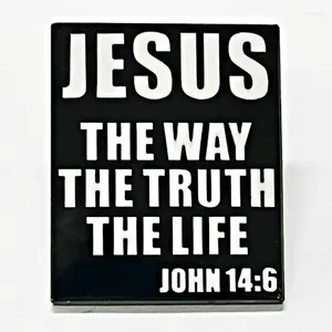 Spille Gesù Il modo in cui la verità e lo smalto della vita Pin Cristo Badge Gioielli Accessori per lo zaino Christian