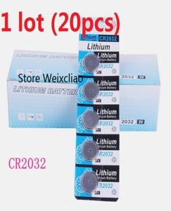 20pcs 1 lot CR2032 3V Lityum Li İyon Düğmesi Hücre Pil CR CR 2032 3 Volt Liion Coin Piller 86794292582598