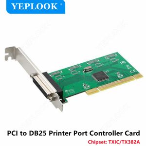 Kartlar PCI - DB25 25pin Paralel bağlantı noktası LPT Yazıcı PCI - Paralel Genişleme Kartı Adaptör Denetleyicisi Yonga Seti TCIX/TX382A Masaüstü PC için