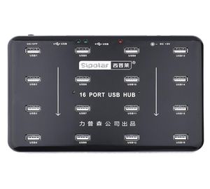 Sipolar 16 portas USB 20 Hub duplicador Bluk para 16 TF SD Card Reader Udisk Data Teste Copiar em lote com 5V 3A Adaptador de energia 2106153682200