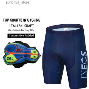 Bisiklet şort 2024 ineos bisiklet şortları önlük pantolon mtb erkek maillot giyim bisiklet profesyonel jel taytlar önlük kısa yaz yol bisiklet pns l48