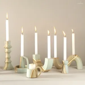 Держатели свечей керамики свеча для комнаты декор столика стола прочный держатель домашний декора