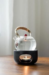 Держатели свечей ретро держат японское термостат температура вина, базовый нагреватель, керамический чай, нагреватель ручной работы винтаж