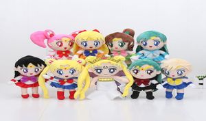 9pcsset Sailor Moon Queen Serenity Chinbi Venüs Jüpiter Mercury Uranus Pluto Mars Peluş Oyuncak Y2007035030100