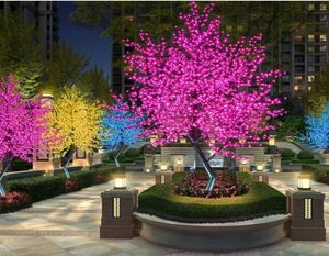 Decorações de jardim de flor de cerejeira LED Luz de árvore 864pcs lâmpadas LED 18m Altura 110220VAC Sete cores para opção à prova de chuva Outdoor3304719