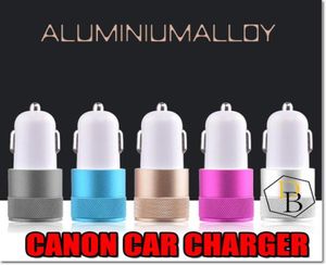 Mini Cannon Araç Şarj Cihazı 2 USB 1A Şarj Cihazları Mikro Çift USB Adaptör Flash Nipple İPhone Araba Şarj Cihazı için Taşınabilir Samsung8723870