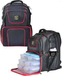 Depolama Çantaları Fitness Yemek Hazırlık Backpack 6 Yalıtılmış Vücut Yapımı Öğle Yemeği Sırp Çekme, Erkekler ve Kadınlar İçin Bilgisayar Bölmesi ile Yürüyüş/P/P