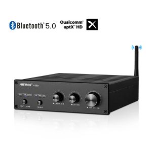 Amplifikatör AIYIMA Bluetooth 5.0 A300 Amplifikatör Ses TPA3255 Stereo AMP QCC3034 ES9023 KOLEKSİYONU APTX RCA XLR Home Sinema için DIY 300WX2