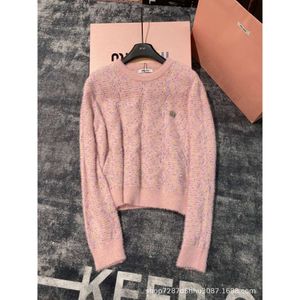 Kadın Sweaters Sonbahar/Kış Karışık Boyalı İplik Boncuklar Renk Eşleştiren Külot Kazak Ağır Endüstri Moda Stili Çok yönlü Top