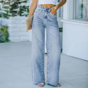 Jeans Fashion Women Woman Leg Pants Wide Cowboy per donne abbigliamento Y2K 2024 High Waist