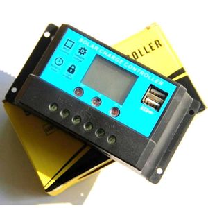 Новый 10A LCD Solar Controller Dual USB Выход 5V Мобильный зарядное устройство 1224V Солнечная панель Регулятор батареи 10 ампер 5977860