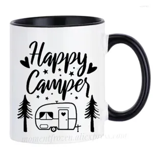 Mugs Camping Cups Campfire Campfire Coffee Mugen Kampçıları Hediyeler Açık havada Barbekü Seyahat Seramik Sofra Çay Çay Çay Kahve Kahvehanesi