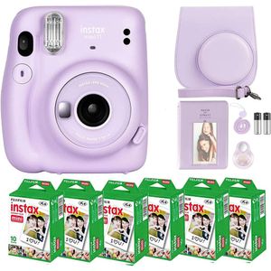 Fujifilm Mini 11 Kamera Paketi 60 Anında Film Çizelgesi, Aksesuar, Bavul, Selfie Lens, Fotoğraf Albümleri, Çıkartmalar ve Işık Çanta - #1 Zorunlu Kit