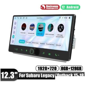 GPS Araç Aksesuarları Sevinç 12.3 Android 12 Subaru Legacy Outback - Baş Birim Radyo Damla Teslimat Otomobilleri Motosikletler Otomatik El Dhytx