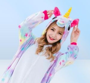 Yıldız Unicorn kostüm kadın039s onesies pijama kigurumi tulum hoodies yetişkinler cadılar bayramı kostümleri7609953