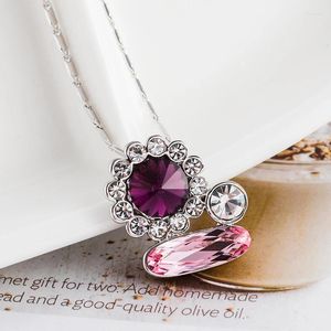 Подвесные ожерелья Кристаллическое цветочное колье с 1 долларовыми предметами ewellery для женщины Оптовые товары в объеме 2024 г. Летние аксессуары выпускной