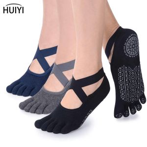 Yoga Yoga Çorapları Grips, Pilates, Barre, Bale, Fitness Hastanesi Çorapları için Beş Ayak Toe Socks Slip Beş Toe