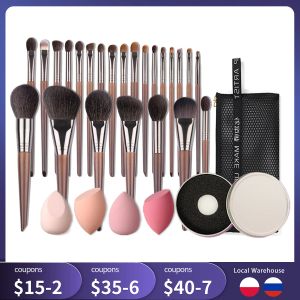 Shadow Ovw Natural Makeup Brushs Set Eyeshadow Make Up Brush Gaut Hair Kit для макияжа Nabor Kistey смешивает Pinceaux Maquillage