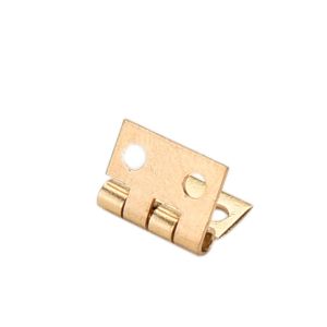 10pcs 1/12 Dollhouse minyatür küçük metal menteşe küçük ahşap hediye kutusu zarif mücevher bakır kapı menteşeleri donanım aracı tedariki
