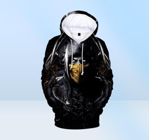 Yeni Moda 3d Mortal Kombat 11 Hoodie Menwomen Uzun Longsleeved Hooded Men Street Giyim 2019 Gevşek Kapşonlu Sokak Giyim Üstleri Kalça Hop1724226