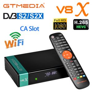 Finder İspanya Ücretsiz DVBS2 Uydu Alıcı GTMedia V8X H.265 DVB S2 V7 S2X WiFi CA Yuvası Scart Set Üst Kutu GT Medya V8 Nova