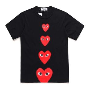23SS Designer Tee Mens T-Shirts Com Des Garcons CDG Play T-Shirt Invader Sanatçı Edition XL Yepyeni VVH5676