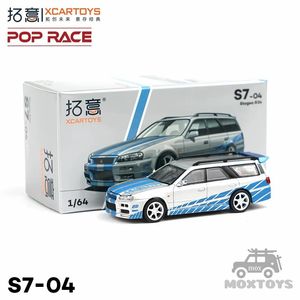 Xcartoys x Pop Race 1 64 Stagea R34 Diecast Model Car 240402