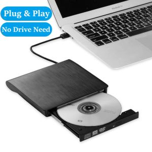 Diskler Harici USB 3.0 Yüksek Hızlı DL DVD RW Burner CD yazarı Asus Samsung Acer Dell dizüstü bilgisayar PC HP için Slim Portable Optik Sürücü