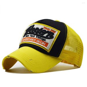 Cappelli a sfera Cappelli per camionista verde giallo estivo Cappello da uomo traspirato da uomo con maglia di cotone streetwear hip hop casquette homme