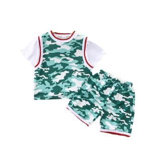 Şort Yeni Yaz Bebek Erkek Giysileri Çocuklar Kızlar Spor Tshirt Şort 2 PCS/Set Toddler Sıradan Kostüm Bebek Kıyafetleri Çocuk Trailsits
