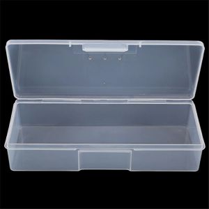 2024 1PC Nail Dotting Printing Pens Buffer Buffer Files Files Organizer Case Container Пластиковый прозрачный маникюр ногтей для хранения 1.