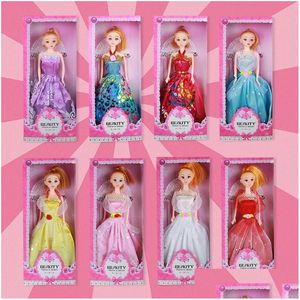 Bambole 2-7 anni Girls Toys infantile Dreamy Princess Doll Girl Dress Up Birthday Gift Box Kids Happy Gifts Dropse Delivery Access DHK1V