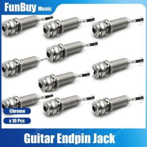 Askı 10 PCS Silindir Gitar EQ Pikap Endpin Çıkış Jack Nikel Kayışı Kilit Krom