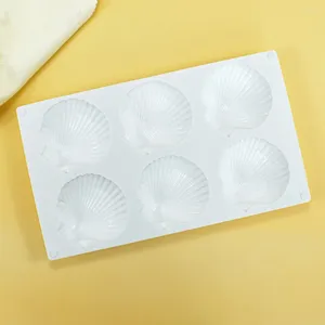 Baking Moulds Dorica 6 Holes Shell Mousse Mold Kitchen Chocolate Silicone Cake Mould Fondant Decorating Tools Accessories