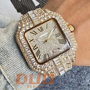 Lüks moda ifadenizi bir erkek büstü ile yükseltin VVS Moissanite Diamond Watch 2024, kutu ile en son trendlerin özünü yakalar