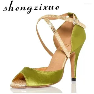 Танцевальная обувь wuxijiao бренд фруктовый зеленый латинский квадрат / современный / мягкий нижний комфорт