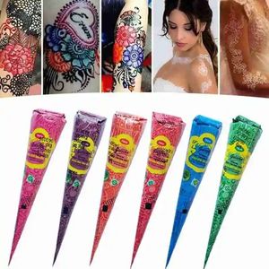 Kına Tattoo Paste Hint Geçici Çıkartma Boyası 25G Vücut Renk Sanatı Suyu Boyama Krem 240408