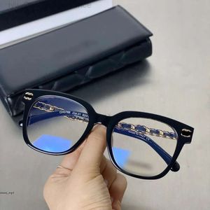 Kanal güneş gözlüğü tasarımcısı Chanells Sunglasse ChannelSunglasses Siyah Çerçeveli Gözlükler Çerçeve İnternet ünlü yuvarlak yüz küçük yüz düz yüz anti -mavi ışık 980