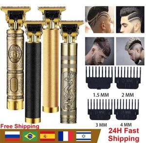 USB Electric Hair Cutch Machine Перезаряжаемая стрижка для строки с трубкой для мужчин для мужчин Barber Professional Beard Trimmers 2203036865821