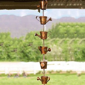 Декоративные фигурки металлическая дождевая цепь чайника сердца ловца формы бабочки для желоба крыша