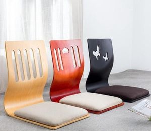 Fußbodensitze Zaisu Stuhl Asian Design Wohnzimmermöbel Japanischer Stil Tatami Beinless Meditation Chair Kissen EEA591115059951