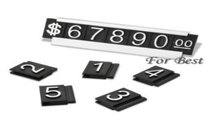 Owleshilver 30 Установки метки метки ювелирных украшений Регулируемый номер Cube Cube Cube Dollar Sign с базовой Stand8022282