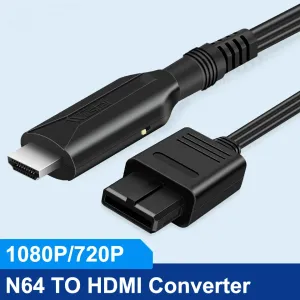 Kablolar N64 - HDMI için GameCube SNES N64 - HDMI Dönüştürücü Adaptör Kablosu N64 GameCube fişi için ve tam dijital kablo akce