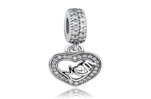 Orijinal Takılar Mom Love Soard Charms 925 Ale Sterlling Gümüş Gevşek Boncuklar DIY Takı İplik Kolye Bilezik Anneler Günü G1296705