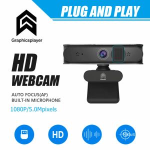 Webcams Auto Focus HD Webcam 2,5K 5 миллионов пикселей 2592*1944 30fps USB -камера для компьютера для компьютера Windows Android ОС