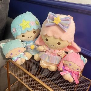 Sanrios Little Twin Star Plush Boy Girl Anime Plushie Kawaii Doll Cosplay Cat Toys Toys Key Chain Keyrens Birthday Gitle 240401