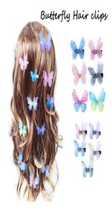 Belas strassões de camadas duplas Tulle Butterfly Hair Clip Acessórios para mulheres meninas Gaze de gaze Ornamentos M39664778131